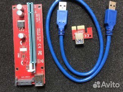 Райзер pci-e SATA. Новые