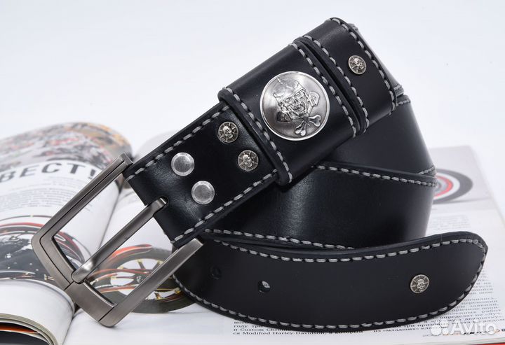 Ремень кожаный ручной работы