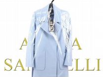 Голубое пальто,46 размер