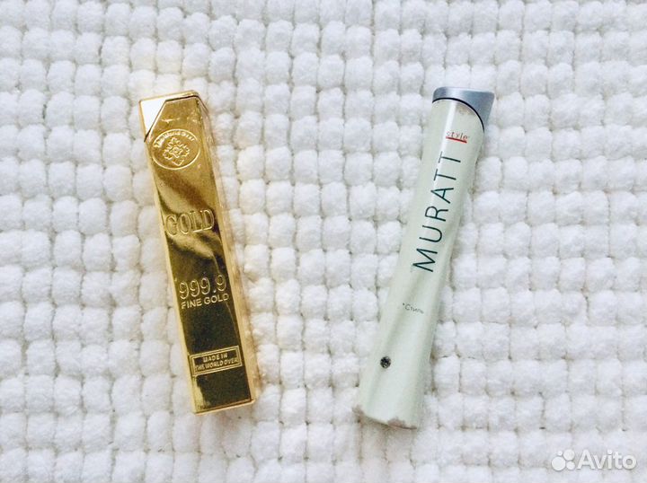 Зажигалка золотая газовая многоразовая