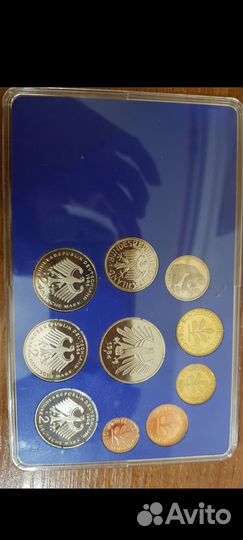 Годовой набор монет ГДР пфенингов и марок 1984г