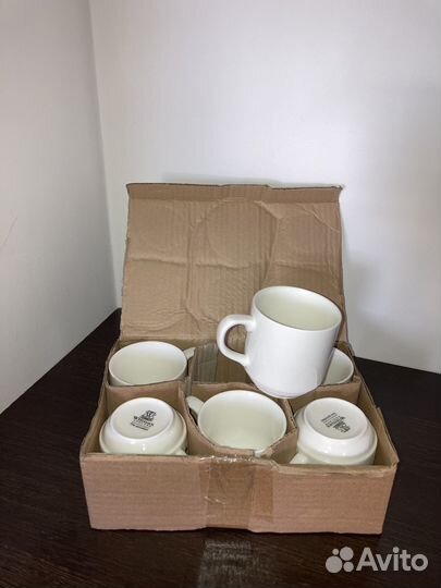 Кружка фарфоровая штабелируемая, 220 мл. 8шт