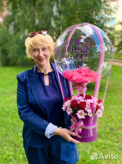 Шар с букетом