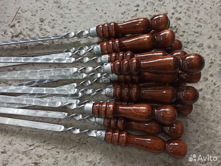 Шампуры (дерев. ручка, нерж.сталь)