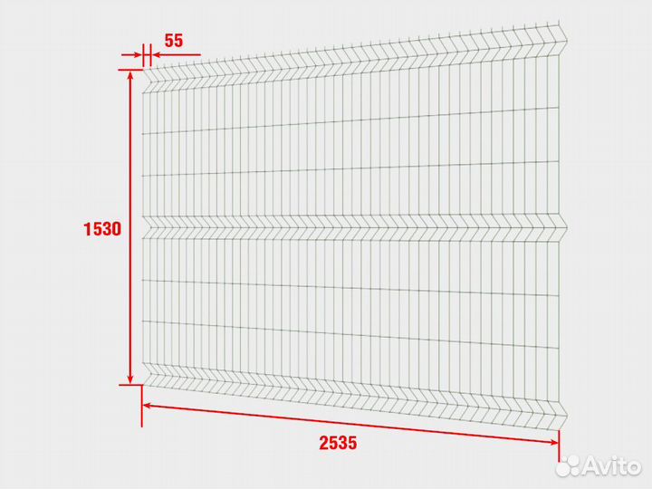 Сетка 3d для заборов, ограждений