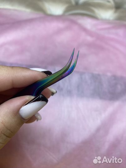 Пинцет для наращивания ресниц Изогнутый