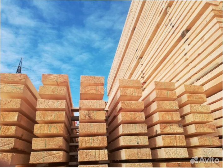 Брус сухой сосна 6м