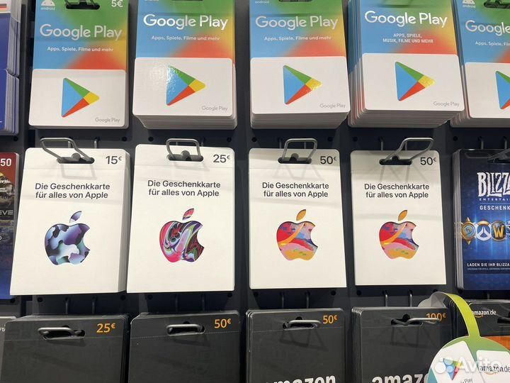 Карта оплаты apple, ps, xbox, google