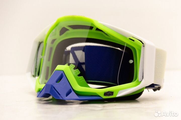 Очки кроссовые 100 racecraft blue acid clear lens