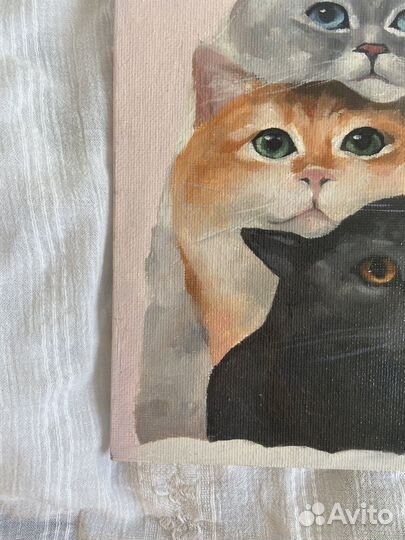Три кота. Картина маслом