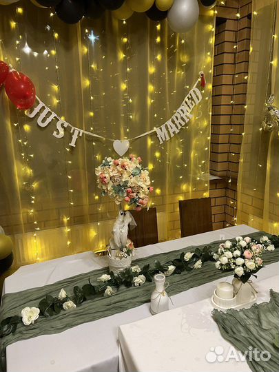 Свадебная декорация на стол