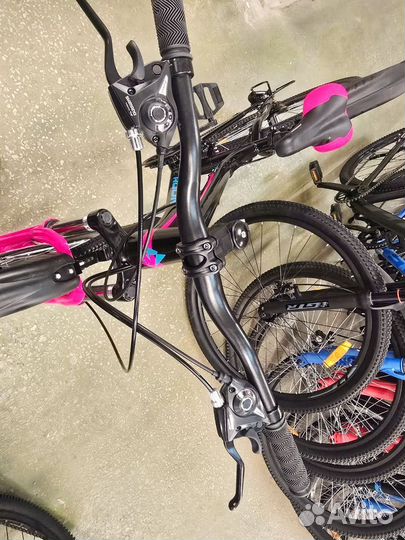 Горный велосипед 24 подростковый черно розовый