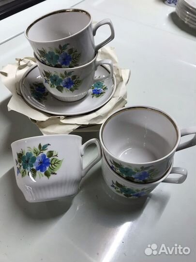 Чашки СССР незабудки