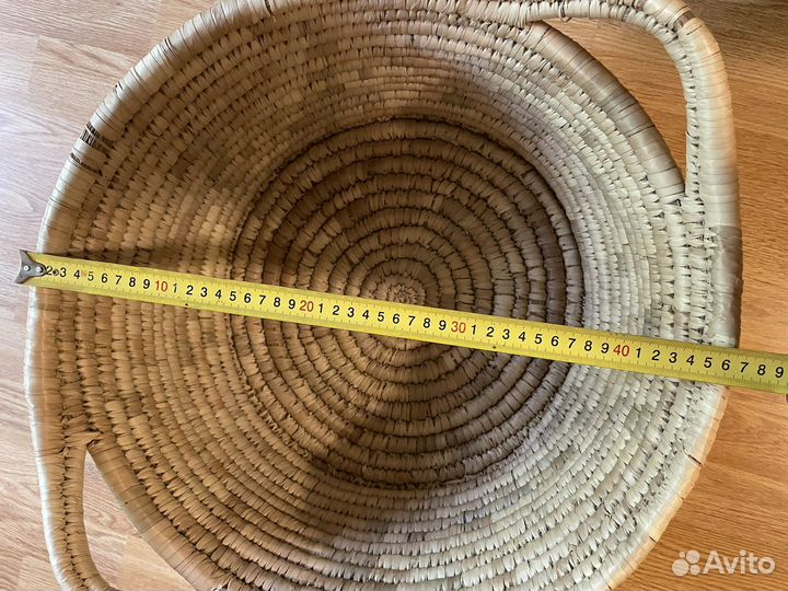 Hm home корзина плетеная низкая, окр. 46 см