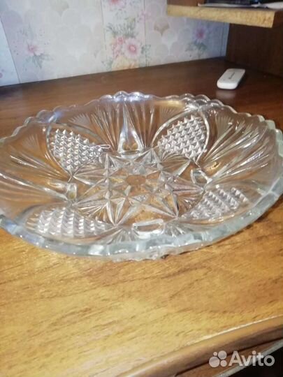 Ваза для фруктов хрусталь