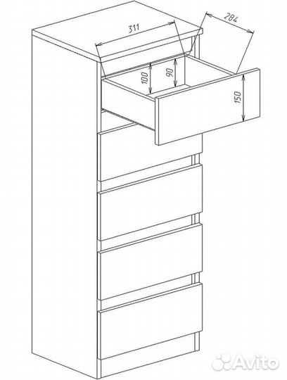Комод белый