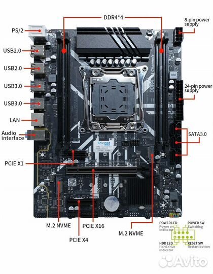 Комплект xeon E5-2680v3 + Envinda X99 + 16gb