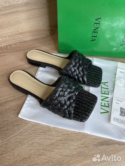 Шлепки bottega veneta 36 новые кожа