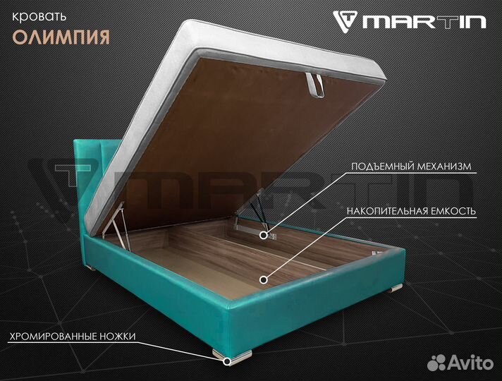 Кровать двуспальная «Олимпия 160» (любой цвет)