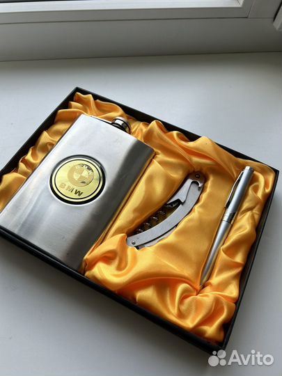 Подарочный набор фляга штопор ручка