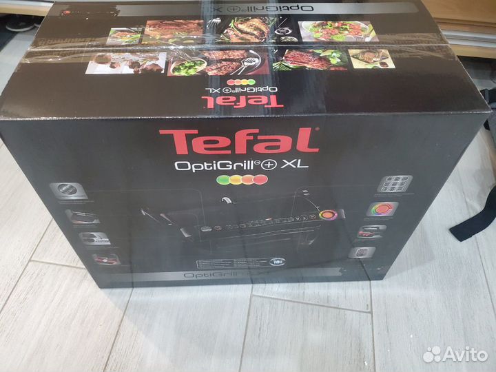 Гриль Tefal OptiGrill+ XL GC722, чёрный