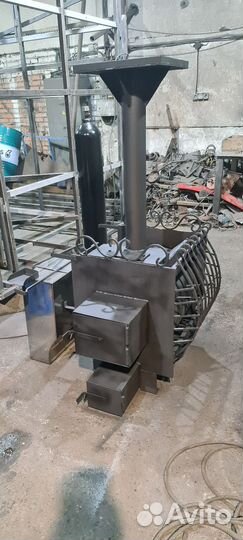 Печь для бани с баком