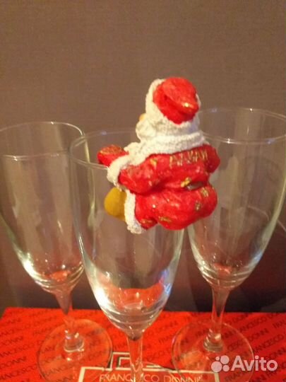 Фужеры + дед мороз