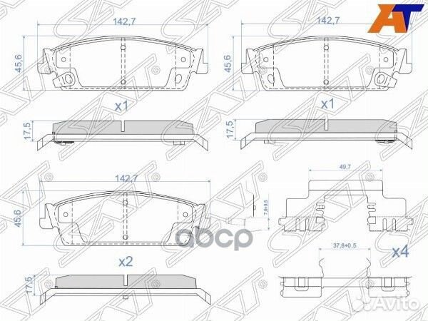 Колодки тормозные зад cadillac escalade