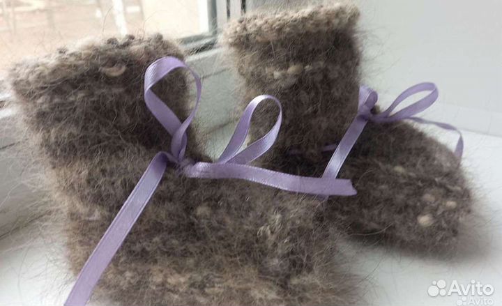 Пояс из собачьей шерсти, следки, пинетки