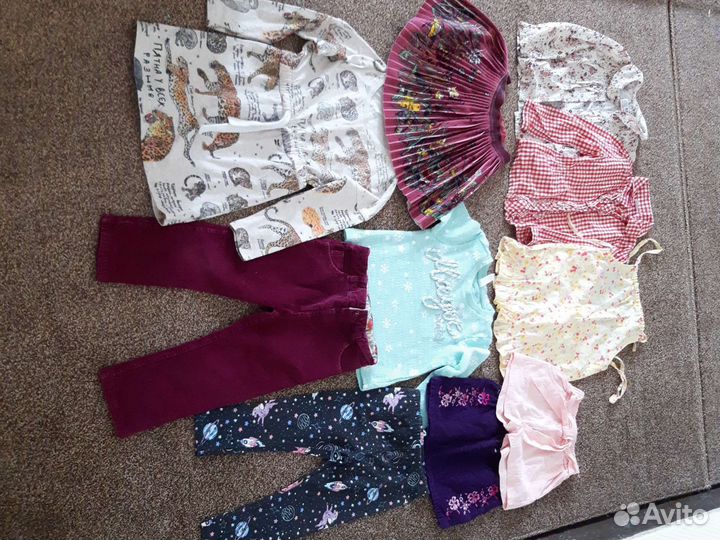 Вещи пакетом для девочки 86 92 104