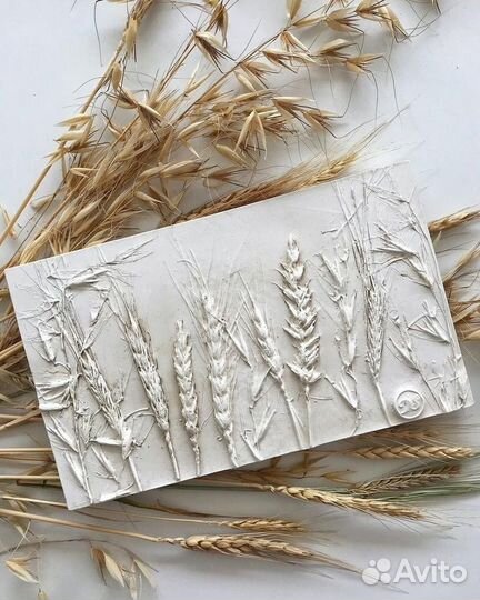 Ботанический гипсовый барельеф,панно. Мастер класс