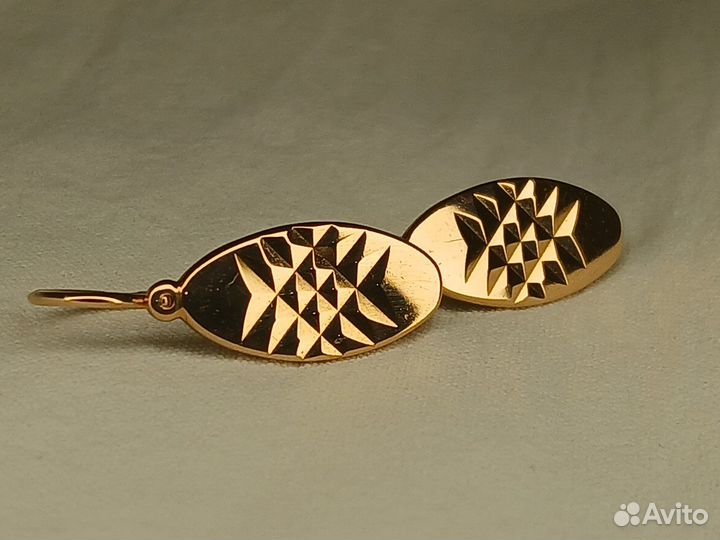 Золотые серьги 583 пробы