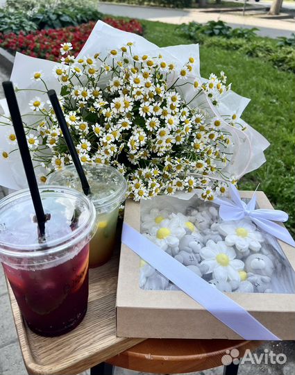 Ромашки, букет цветов, доставка