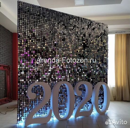 Фотозона из пайеток