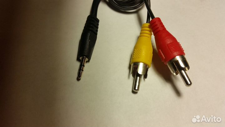 Кабель micro jack 2,5 мм (штекер) - 2 phono audio