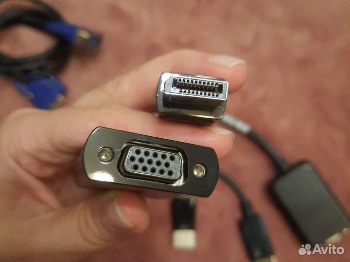 Переходник displayport на VGA, VGA на VGA