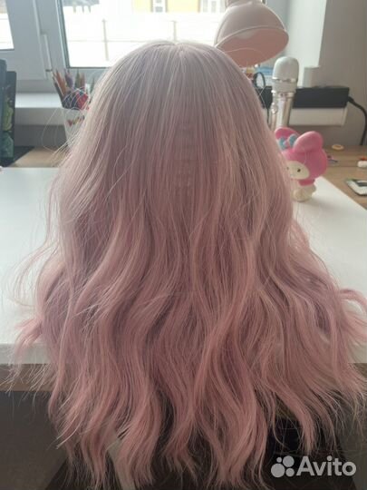 Парик розовый