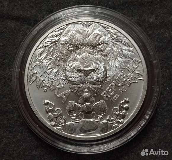 Монета Ниуэ 2023 Чешский лев Серебро