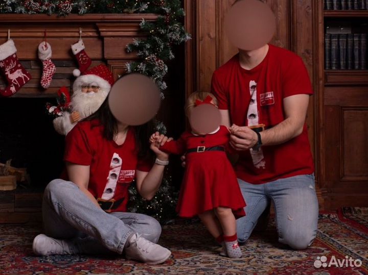 Новогодний фэмили лук L M 80 (на 1 год)