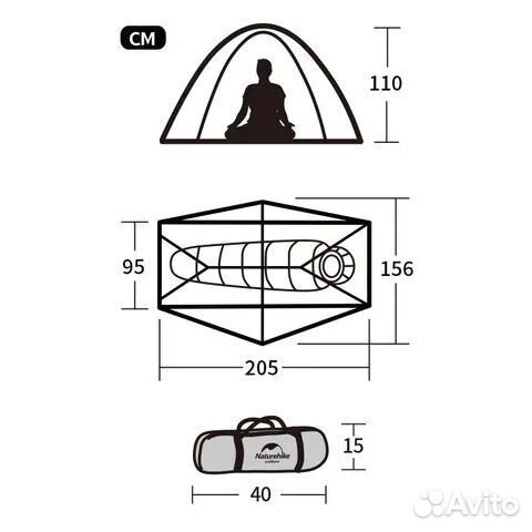 Палатка naturehike cycling 1 210t
