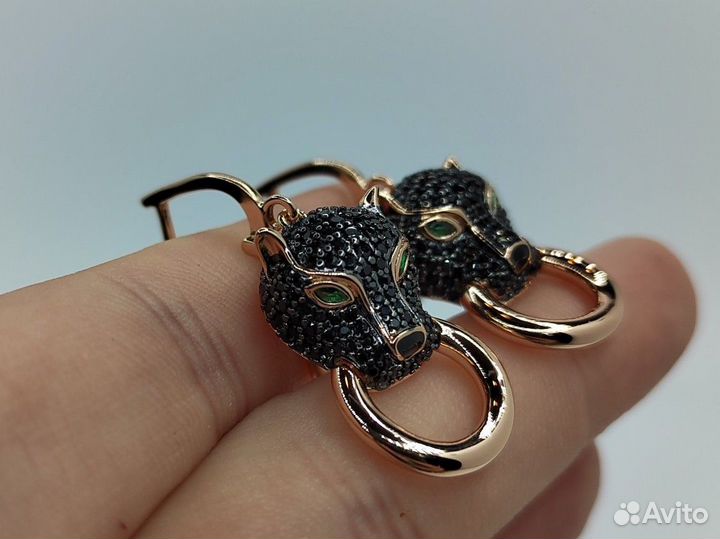 Набор cartier, агат, покрытие золото