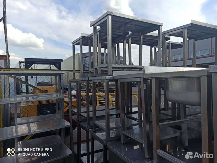 Столы,стелажи,мойки,шпильки полки косынки из нержа