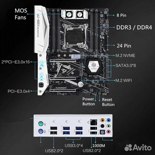 Материнская плата huananzhi x99tf