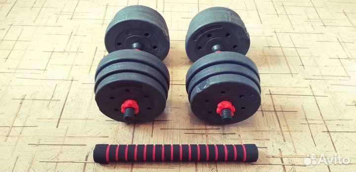 Гантели разборные штанга 10кг+10кг