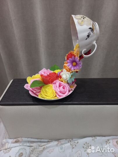 Топиарий денежное дерево, парящая чашка