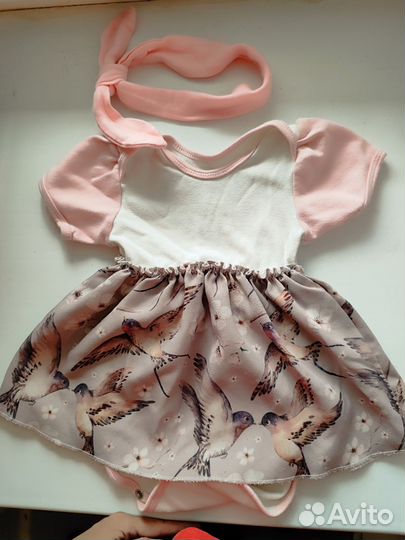 Платье боди для девочки 74