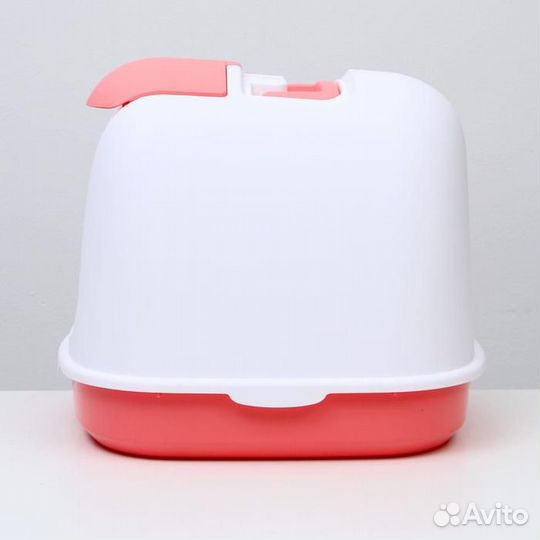 Туалет закрытый с совком, 47 х 40 х 39 см, бело-ро