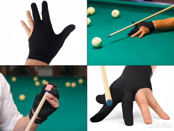 Мел бильярдный, перчатки