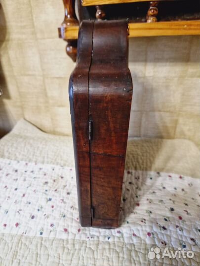 Старинная икона, киот 19в Николай чудотворец 15х18