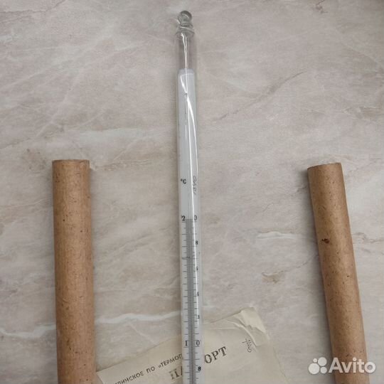 Термометр стеклянный тл-4 от -30 до +20 (СССР)